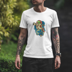 Astronaut Alien Cartoon Space   T-Shirt