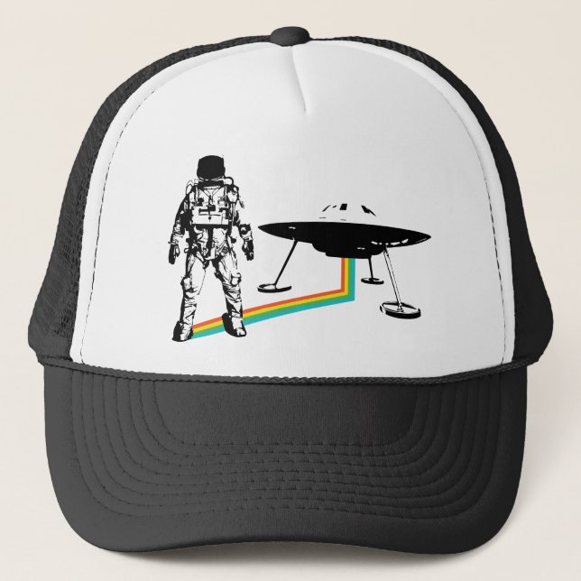 Astronaut Alien UFO Trucker Hat (Front)