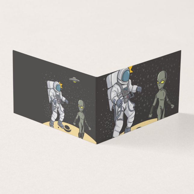 Astronaut and alien    (Outside)