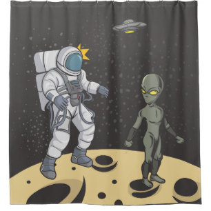 Astronaut and alien