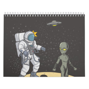 Astronaut and alien   calendar