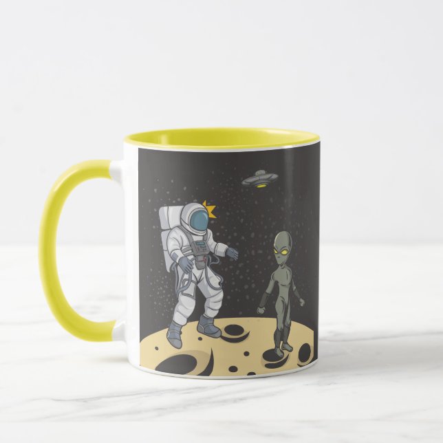 Astronaut and alien   mug (Left)