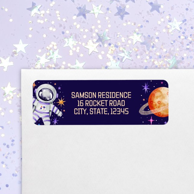 Astronaut and Planet Galaxy Outer Space Return (Twin Joint Planet and Stars Outer Space Thank You Classic Round Sticker)