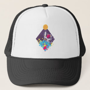Astronaut  Art Trucker Hat