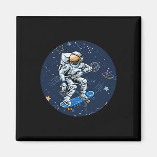 Astronaut Astronomy Outer Space Skate Skater Skate Magnet