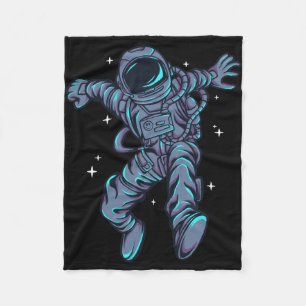 Astronaut Astrostar In Space Fleece Blanket