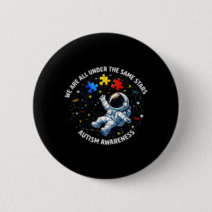 Astronaut Autism Awareness Autistic Boys Kids 2 Inch Round Button