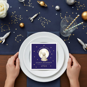 Astronaut Baby One Small Step first Birthday Napkin