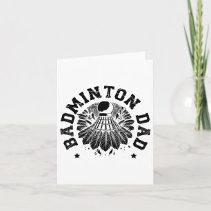 Astronaut Badminton Player Shuttle  Card