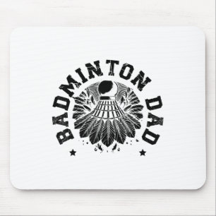 Astronaut Badminton Player Shuttle  Mouse Pad