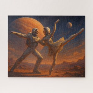 Astronaut Ballet on Alien Planet Jigsaw Puzzle