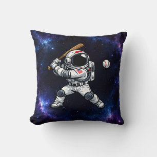 Astronaut Baseball Throw Pillow