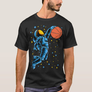 Astronaut Basketball Player In Planet Space Coach  T-Shirt