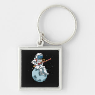 Astronaut Bassoon Band Player Bassoonist Bassoon Keychain