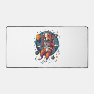 Astronaut Beagle – Space Explorer Dog Desk Mat
