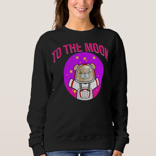 Astronaut Bear To The Moon Crypto Sweatshirt (Front)