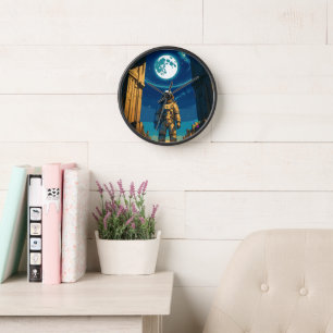 Astronaut Beneath the Celestial Gate Clock