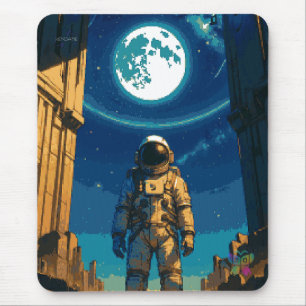 Astronaut Beneath the Celestial Gate Mouse Pad