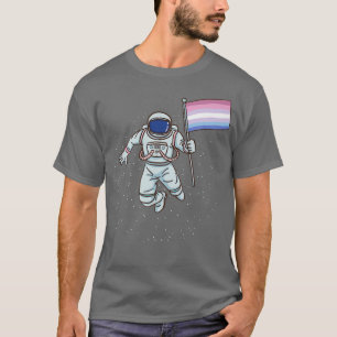 Astronaut Bigender Pride Flag T-Shirt