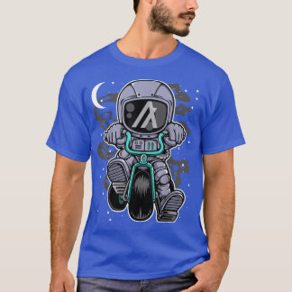Astronaut Biker Algorand ALGO Coin To The Moon Cry T-Shirt