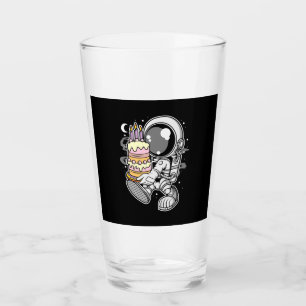 Astronaut Birthday Cake Glass