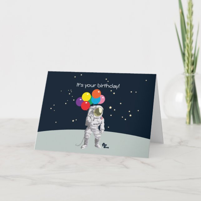 Astronaut Birthday Card (Front)