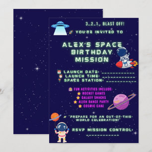 Astronaut Birthday Invite – Blast Off to Fun!