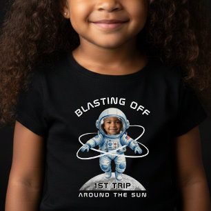 Astronaut Birthday Party 1st Trip Around the Sun Toddler T-shirt