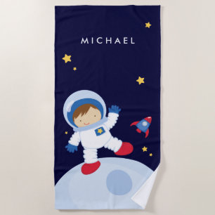 Astronaut Boy Beach Towel