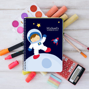 Astronaut Boy Kid's Personalized Notebook