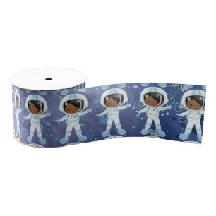 Astronaut boy Outer Space Grosgrain Ribbon