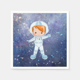 Astronaut boy Outer Space Napkin