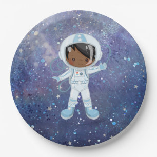 Astronaut boy Outer Space Paper Plate
