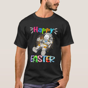 Astronaut Bunny Happy Easter Day Rabbit Space Eggs T-Shirt