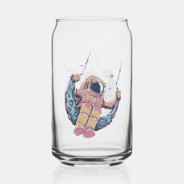 Astronaut Can Glass (Front)
