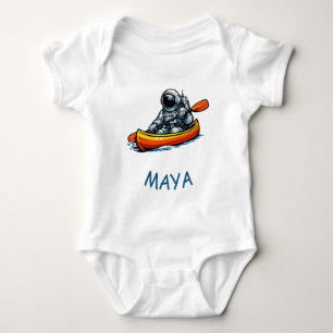Astronaut Canoeing Baby Bodysuit