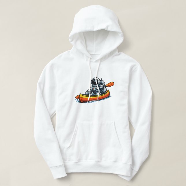 Astronaut Canoeing Hoodie (Design Front)