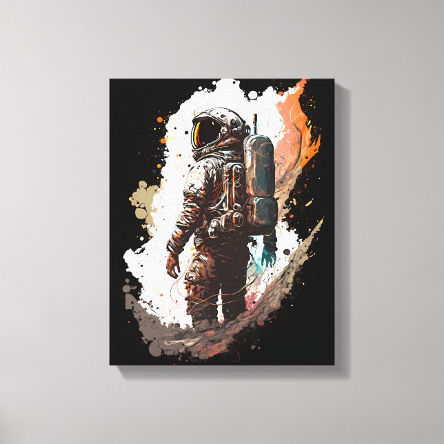 astronaut canvas print (Front)