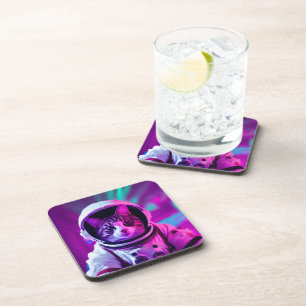 astronaut cat coaster