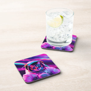 astronaut cat coaster