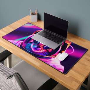 astronaut cat desk mat