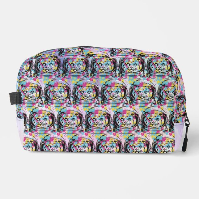 Astronaut Cat Dopp Kit (Front)