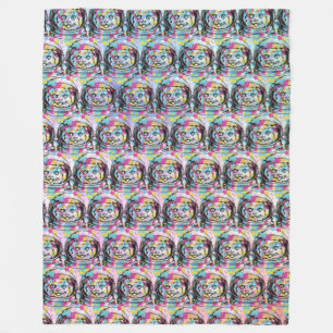Astronaut Cat Fleece Blanket