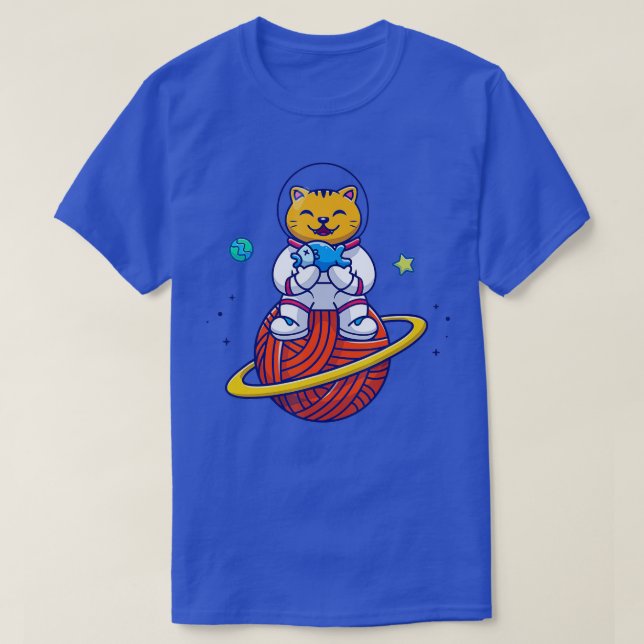 Astronaut Cat, Funny Cat , Space Cat , Cat Lover  T-Shirt (Design Front)