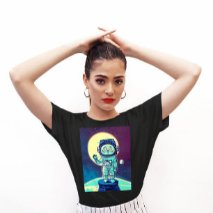 ASTRONAUT CAT FUNNY T-SHIRTS