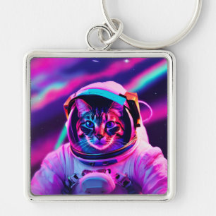 astronaut cat keychain