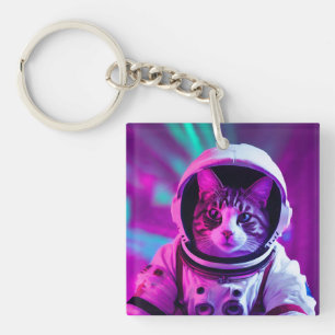 astronaut cat keychain