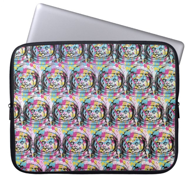 Astronaut Cat Laptop Sleeve (Front)
