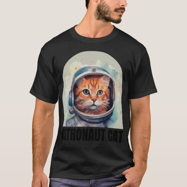 Astronaut Cat Large Logo Tee (Front)