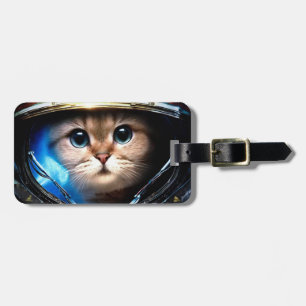 Astronaut Cat Luggage Tag